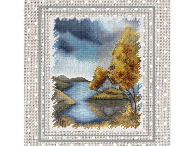 Autumn Landscape Cross Stitch Pattern фото 1