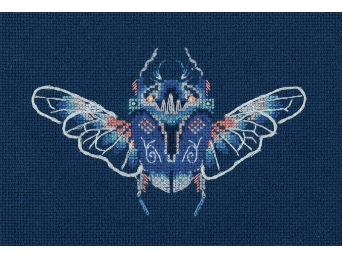 Fantasy Bugs. Sapphire and Physalis Cross Stitch Kit фото 1
