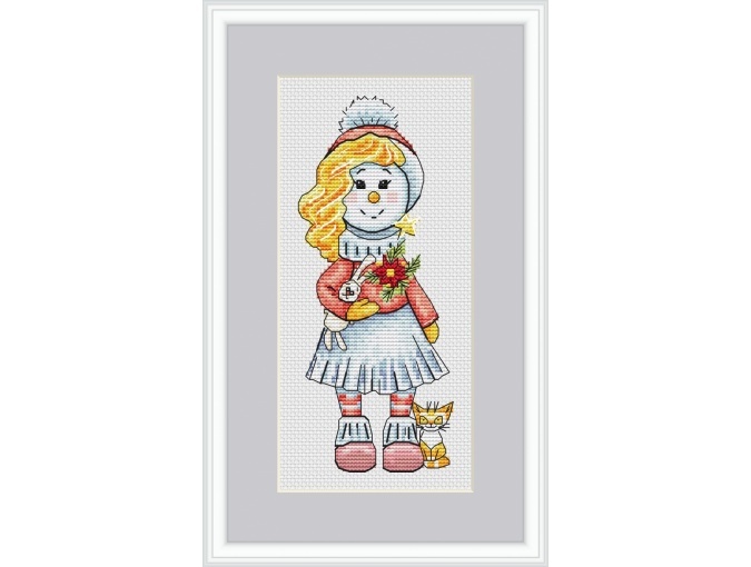 Snowgirl Cross Stitch Pattern фото 1