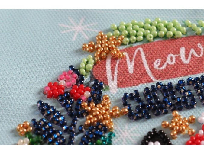 Meow Christmas Bead Embroidery Kit фото 5