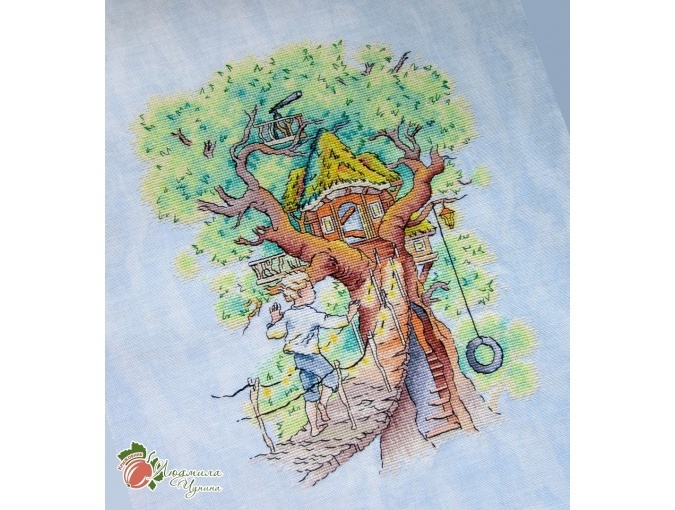 Tree House Cross Stitch Pattern фото 12