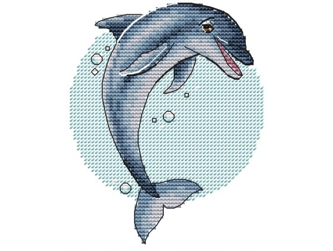 Marine Life. Dolphin Cross Stitch Pattern фото 1