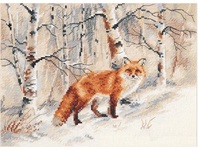 Winter Day. Fox Cross Stitch Kit фото 1