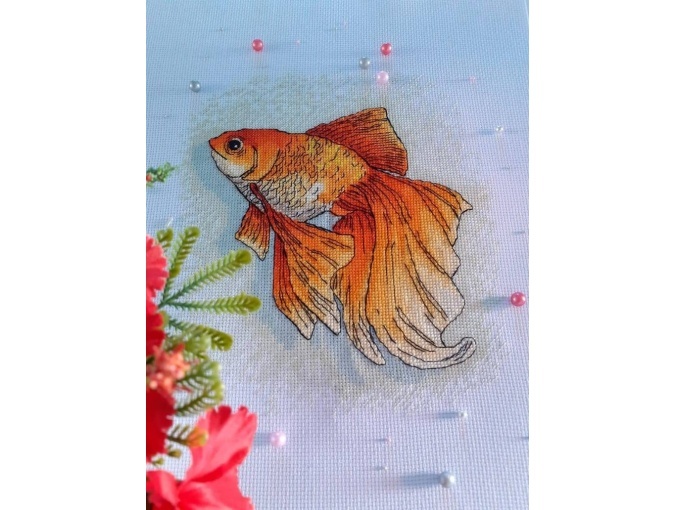 Gold Fish Cross Stitch Pattern фото 2