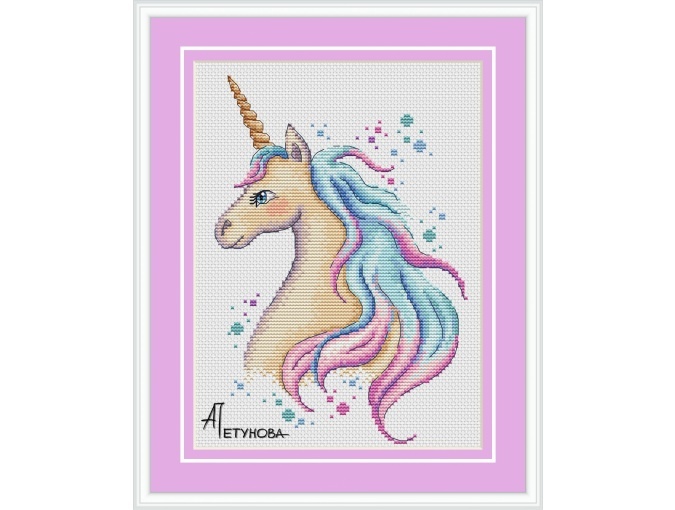 Baby Unicorn Cross Stitch Pattern, code AP-102 Anna Petunova | Buy ...