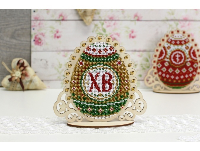 Yellow Easter Egg Bead Embroidery Kit фото 2