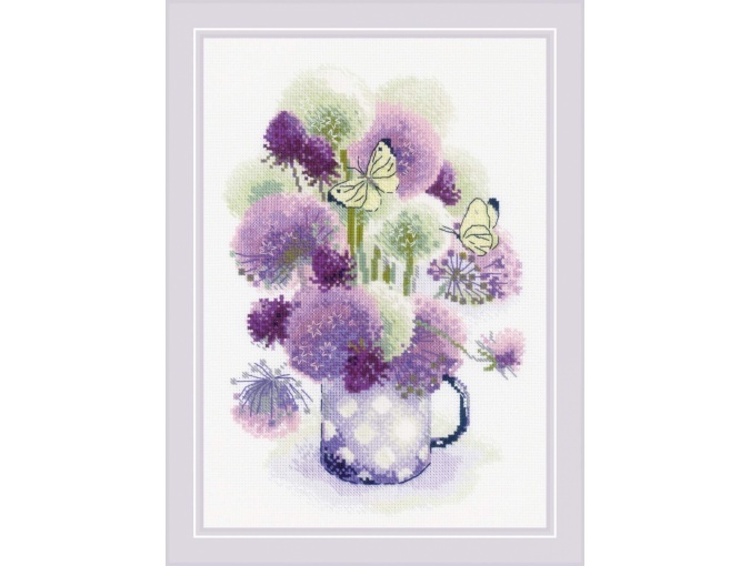 Purple Allium Cross Stitch Kit фото 1