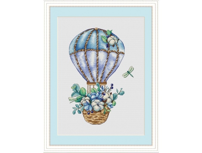 Flight on a Balloon Cross Stitch Pattern фото 1