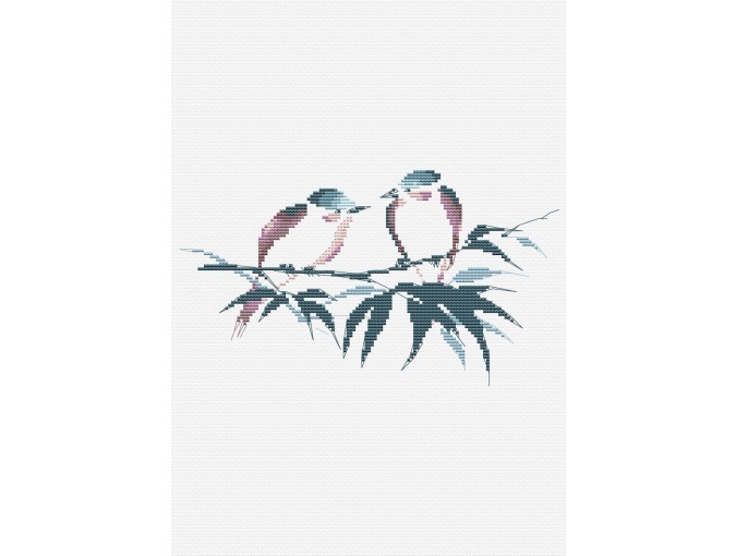 Two Birds Cross Stitch Pattern фото 1