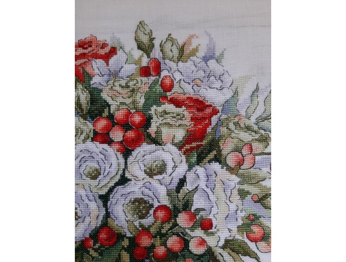 Scarlet Bouquet Cross Stitch Pattern фото 10