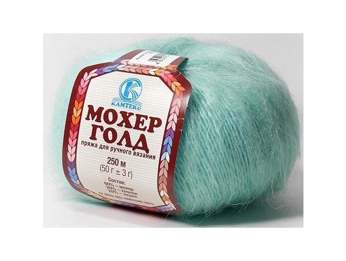 Kamteks Mohair Gold 60% mohair, 20% cotton, 20% acrylic, 10 Skein Value Pack, 500g фото 8