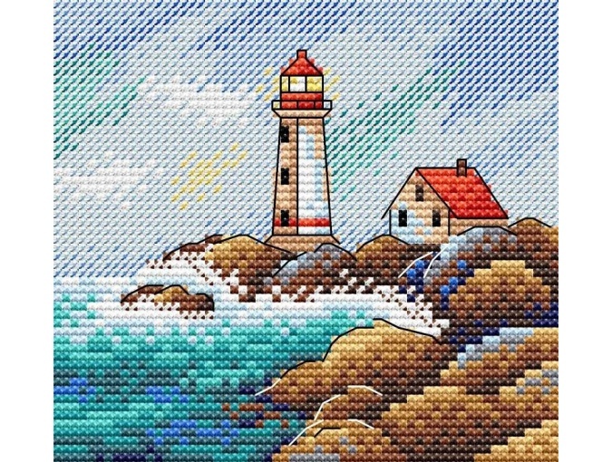 Seascape with Lighthouse Cross Stitch Kit фото 1