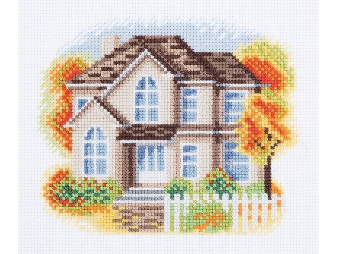 House on Autumn Lane Cross Stitch Kit фото 1
