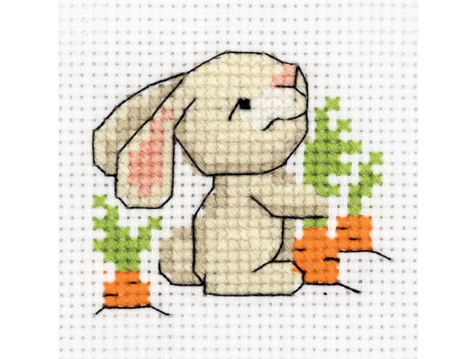 Bunny with a Carrot Cross Stitch Kit фото 1