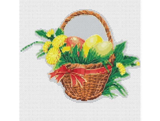 Basket Cross Stitch Pattern фото 1