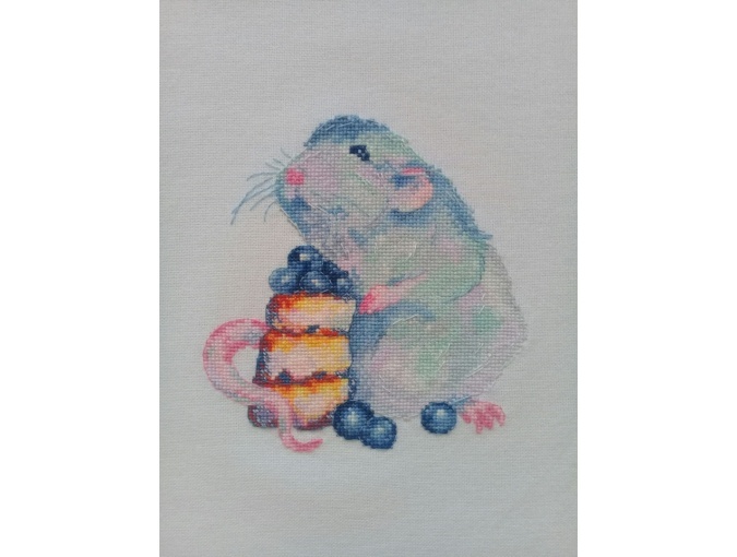 Rat with Cake Cross Stitch Pattern фото 3