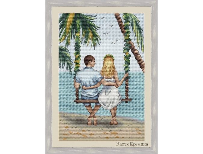 Paradise for Two Cross Stitch Pattern фото 1