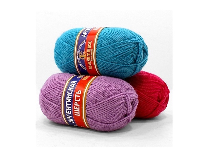 Kamteks Argentine Wool 100% wool, 10 Skein Value Pack, 1000g фото 1