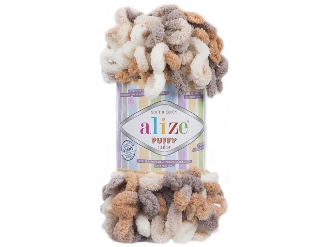 Alize Puffy Color, 100% Micropolyester 5 Skein Value Pack, 500g фото 23