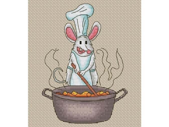 Mouse Chef 3 Cross Stitch Pattern фото 1