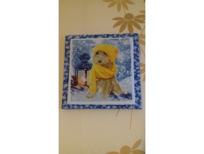Puppy in a Yellow Scarf Cross Stitch Pattern фото 5