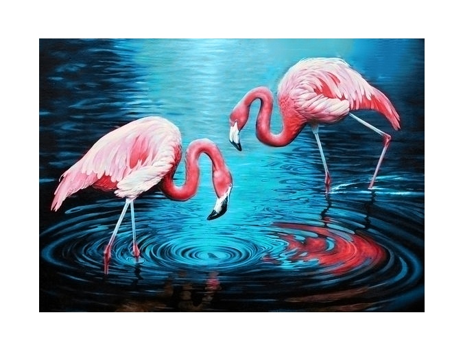 Flamingo on the Lake Diamond Painting Kit фото 1