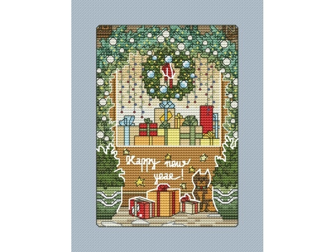 Christmas Card 12 Cross Stitch Pattern фото 1