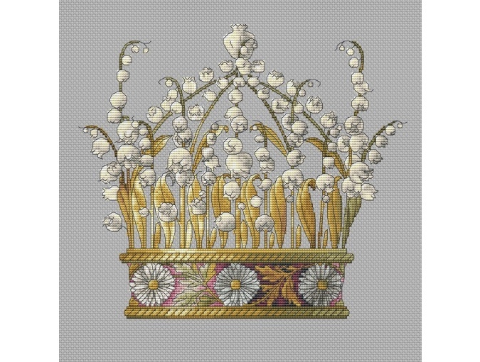 Lily of the Valley Crown Cross Stitch Pattern фото 1