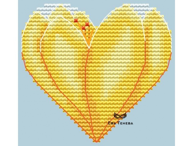 Valentine's Day. Crocus Yellow Cross Stitch Pattern фото 1