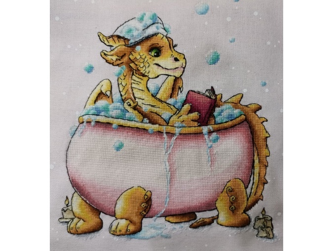 Dragon in the Bathroom Cross Stitch Pattern фото 3