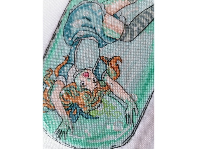 Alice in a Bottle Cross Stitch Pattern фото 3