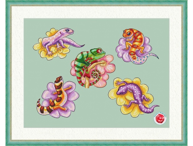 Funny Lizards Cross Stitch Pattern фото 2