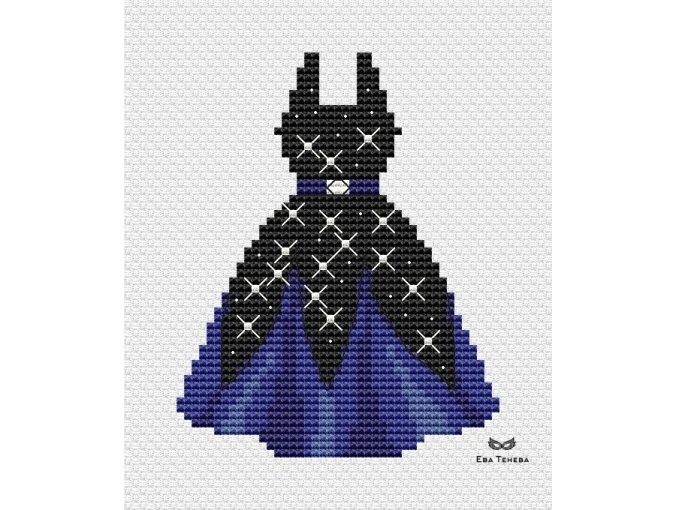 Night Dress Cross Stitch Pattern фото 1