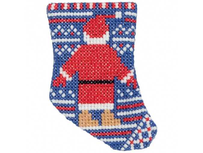 Santa Sock Cross Stitch Kit фото 2