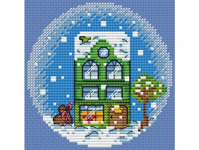 Green House Cross Stitch Pattern фото 1
