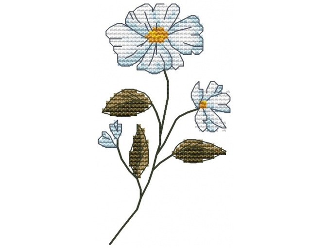 Wildflowers. Cistus Cross Stitch Pattern фото 1