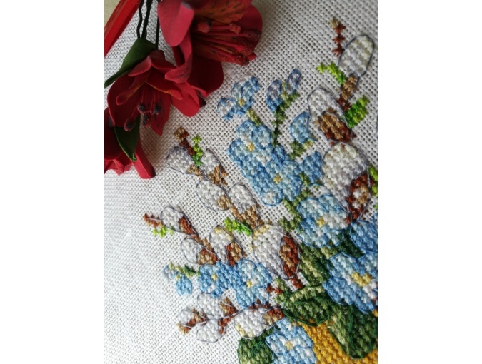 Easter Eggs. Forget-me-not Cross Stitch Pattern фото 4