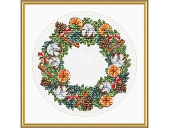 A Winter Wreath Cross Stitch Pattern фото 1