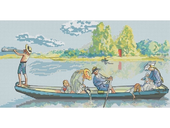 Summer Boating Cross Stitch Pattern фото 1