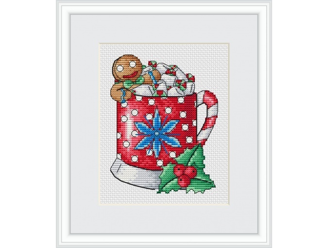 Cup. Winter Cross Stitch Pattern фото 1