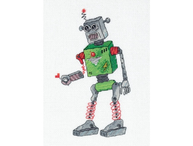 Robot Cross Stitch Kit фото 1