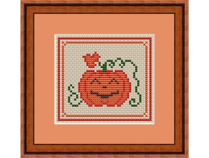 Happy Pumpkin Cross Stitch Pattern фото 1