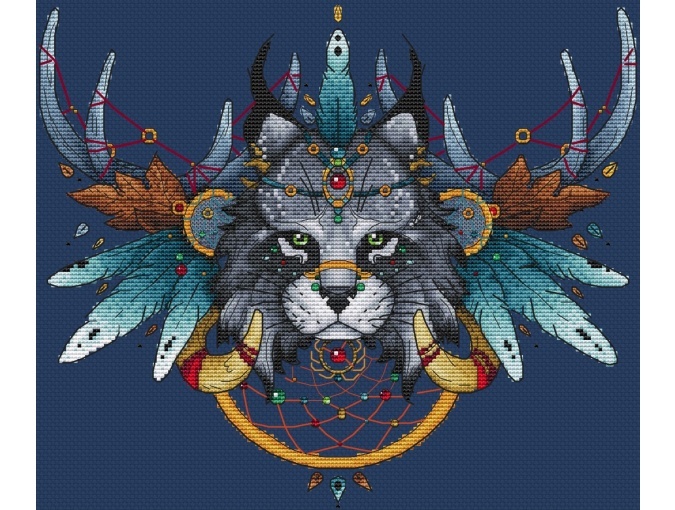 Dreamсatchers. Lynx Cross Stitch Pattern фото 1