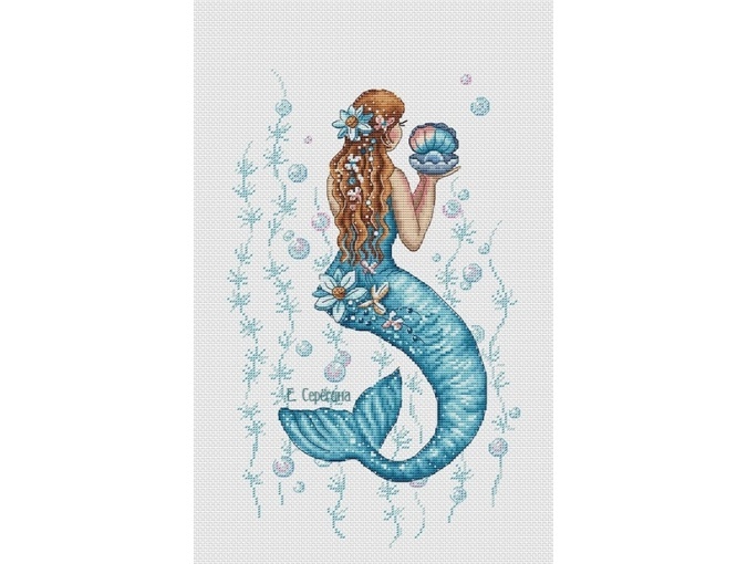 Beautiful Mermaid Cross Stitch Pattern фото 1