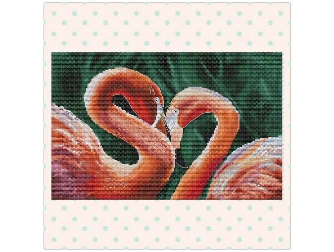 Couple of Flamingos Cross Stitch Pattern фото 1