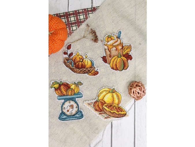 Pumpkin Assortment №1 Magnets Cross Stitch Kit фото 2