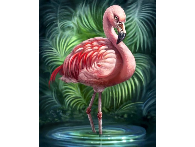 Tropical Flamingo Diamond Painting Kit фото 1