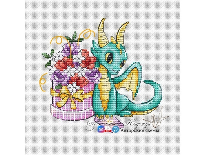 Romantic Spring 2. I'll Give You a Bouquet Cross Stitch Pattern фото 1
