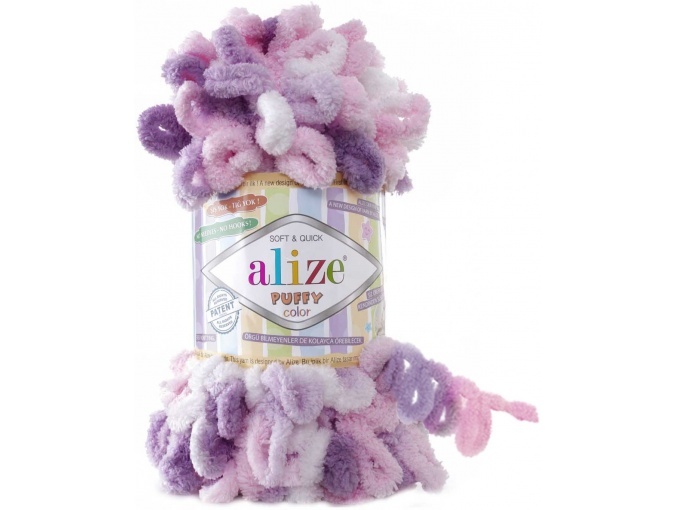 Alize Puffy Color, 100% Micropolyester 5 Skein Value Pack, 500g фото 33