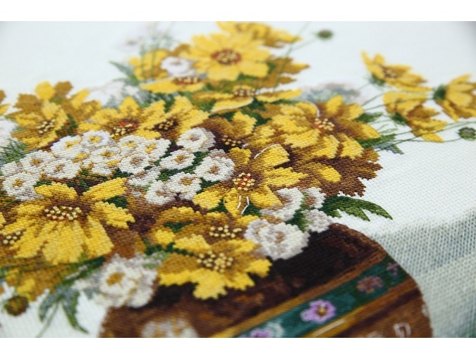 Bouquet with Yellow Flowers Cross Stitch Kit фото 4
